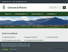Tablet Screenshot of comune.piscina.to.it